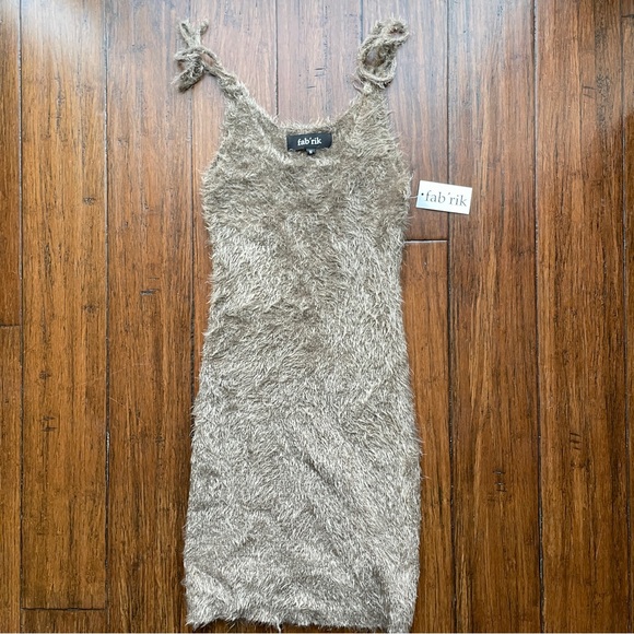 Fab'rik Fuzzy Tie Strap Mini Dress - Picture 2 of 6